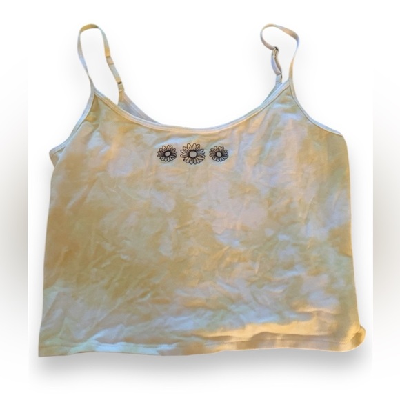 Hollister | Tops | Hollister Cropped Yellow Tiedye Tan…